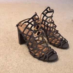 Grey high heels